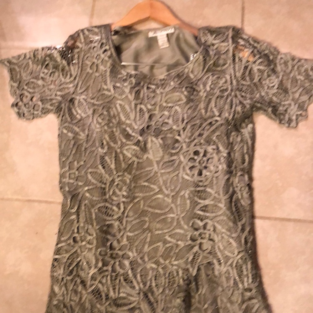 Two Piece Cocktail Outfit; Top and Skirt